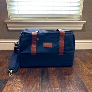 Navy bogg bag canvas weekender